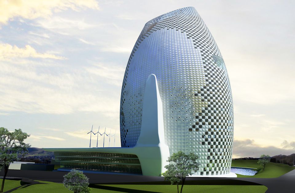 Eco-tech Highrise farming, research facilities and office, Guangxi, China